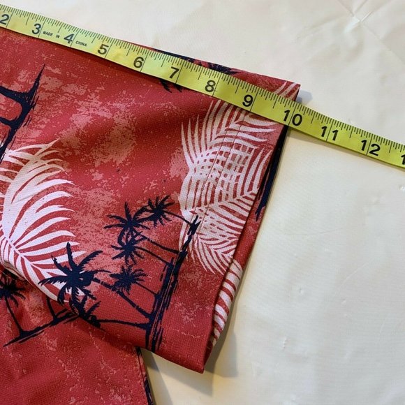 Chaps Button Down Shirt Mens Medium Tropical Short Sleeve Wicking Sun Protection - Picture 12 of 12